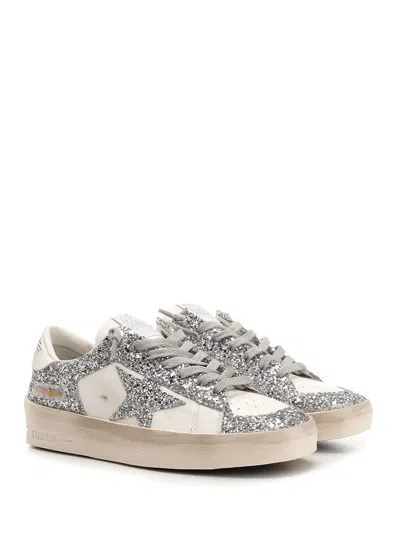Golden Goose Stardan White/glitter Silver Sneaker