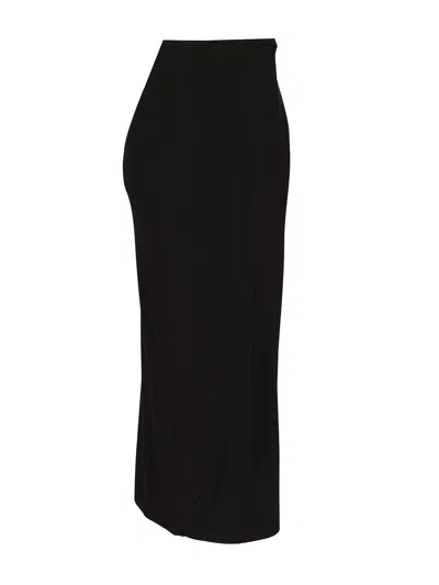 Norma Kamali Straight Skirt To Midcalf Skirts Black In Black