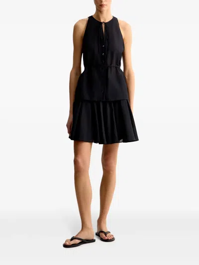 12 Storeez Tie-fastening Cotton-blend Blouse
