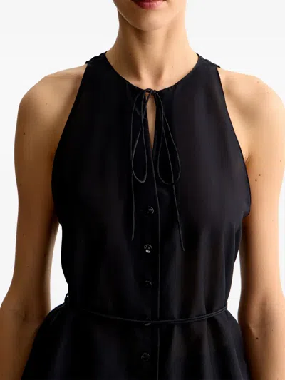 12 Storeez Tie-fastening Cotton-blend Blouse
