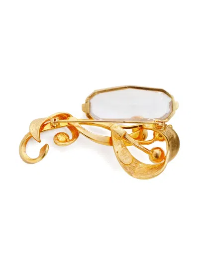 Pre-owned Dior 1980-1990s Rhinestone Brooch