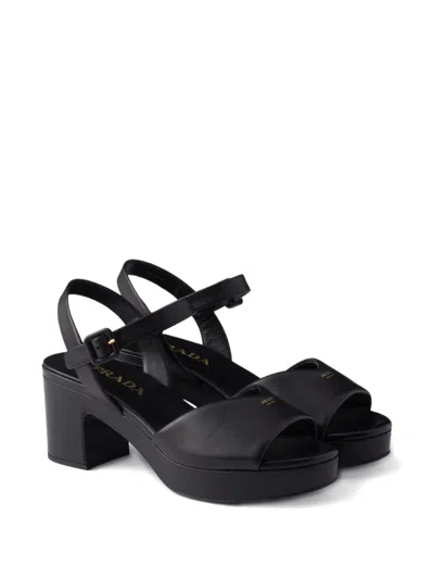Prada 65mm Buckle-strap Platform Sandals
