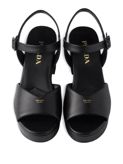 Prada 65mm Buckle-strap Platform Sandals