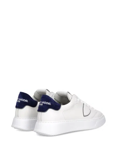 Philippe Model Low Top Sneakers With Contrasting Heel Tab In White