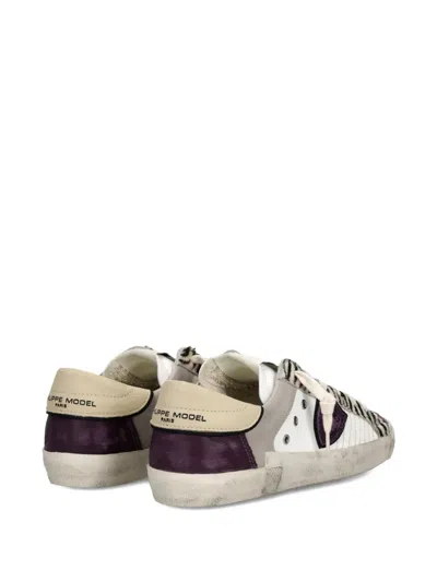 Philippe Model Zebra-stripe Panelled Sneakers