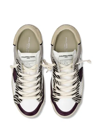 Philippe Model Zebra-stripe Panelled Sneakers
