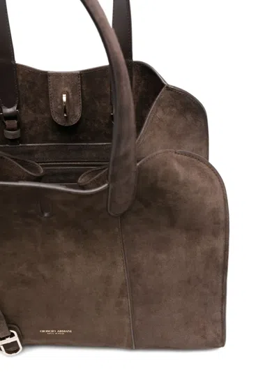Giorgio Armani Suede Calfskin Tote Bag