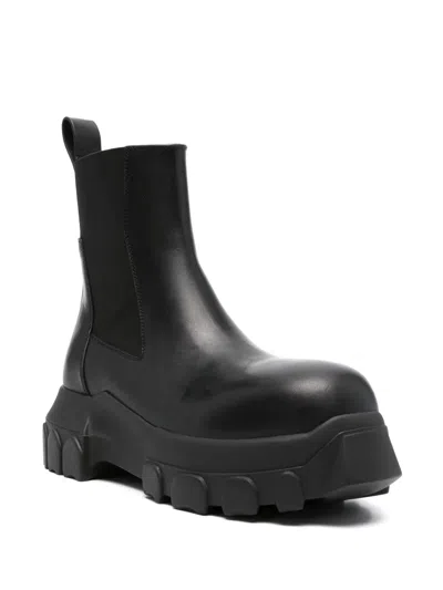 Rick Owens Beatle Mega Tractor Ankle Boots In Black