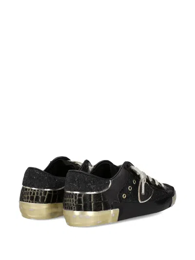 Philippe Model Shiny Leather Low Top Sneakers