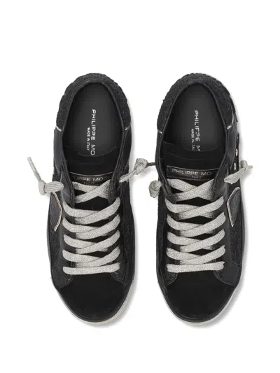 Philippe Model Shiny Leather Low Top Sneakers