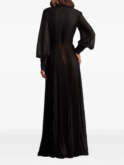 Tadashi Shoji Fellows Blouson Sleeve Gown In Black