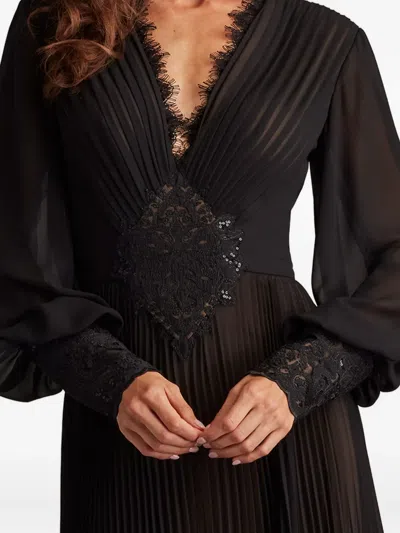 Tadashi Shoji Fellows Blouson Sleeve Gown In Black
