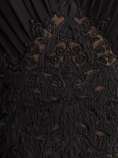 Tadashi Shoji Fellows Blouson Sleeve Gown In Black