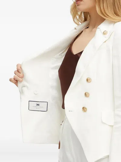 Elisabetta Franchi Double-breasted Blazer In Gray