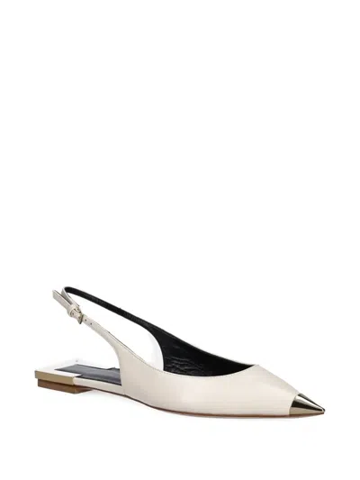 Elisabetta Franchi Pointed-toe Slingback Ballet Flats