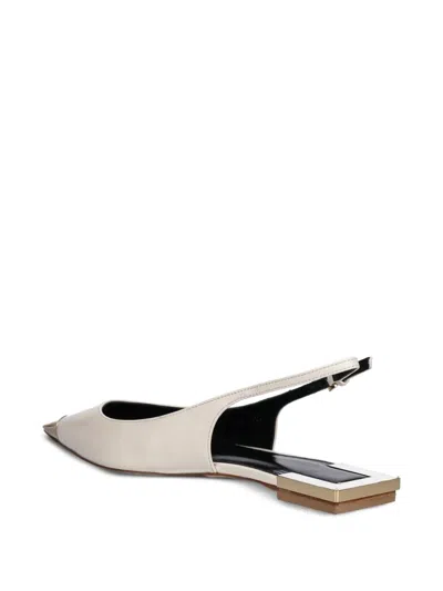 Elisabetta Franchi Pointed-toe Slingback Ballet Flats