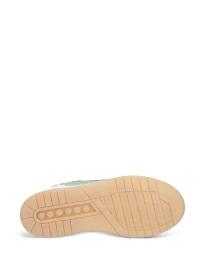 Elisabetta Franchi Logo-plaque Leather Trainers In Green