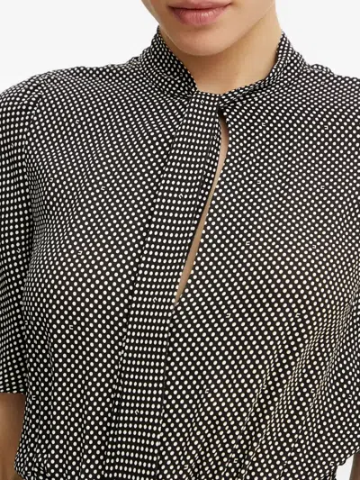 Elisabetta Franchi Polka-dot Midi Dress In Black