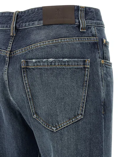 Brunello Cucinelli The Column Jeans Blue In Blue