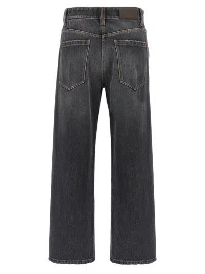 Brunello Cucinelli Jeans With Belt Loops In Gray