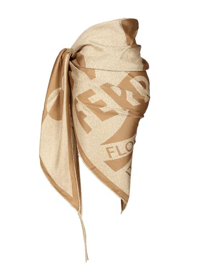 Ferragamo Tr Venna Skirts Beige In Multi