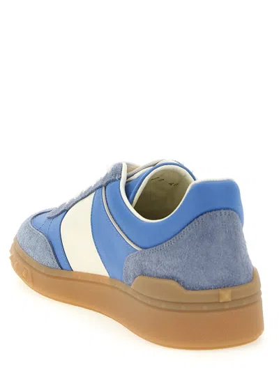 Valentino Garavani Upvillage Low Top Trainer In Crust Leather And Nylon