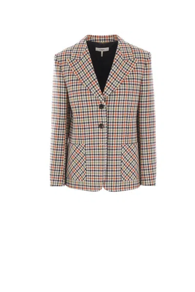 Chloé Chloe Checked Wool-blend Blazer