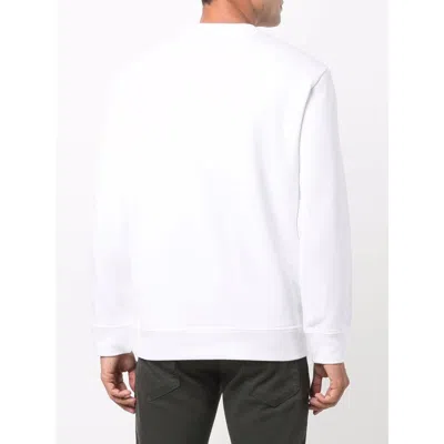 Emporio Armani Logo Print Long-sleeved Sweatshirt In White