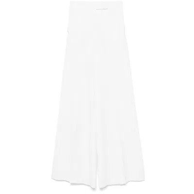 Max Mara Wool Pants In White