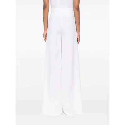 Max Mara Wool Pants In White
