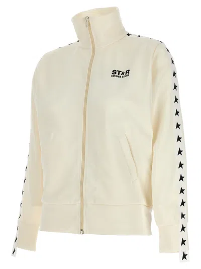 Golden Goose Zipped Track Sweatshirt White/black