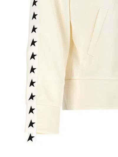 Golden Goose Zipped Track Sweatshirt White/black