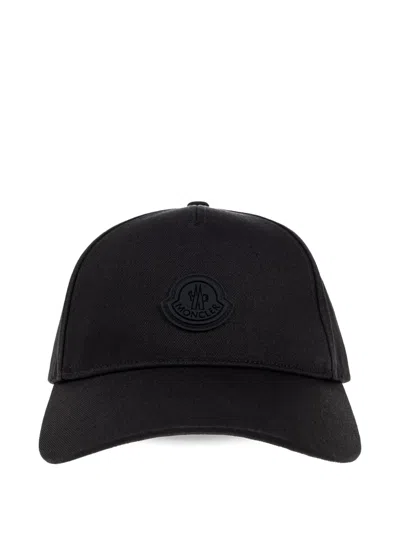 Moncler Logo-patch Baseball Cap In Black