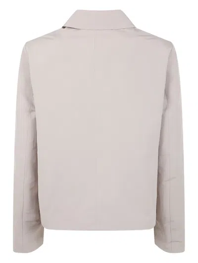 Aspesi Double-breasted Blazer In Gray
