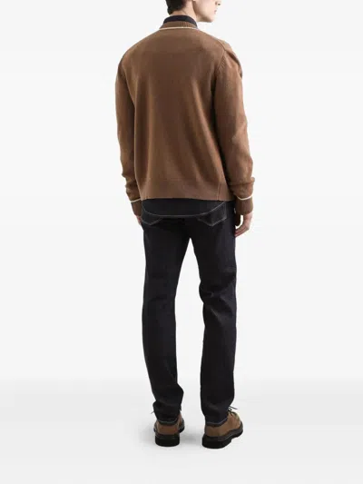 Dolce & Gabbana Trousers With Belt Loops And Contrast Stitching In Black