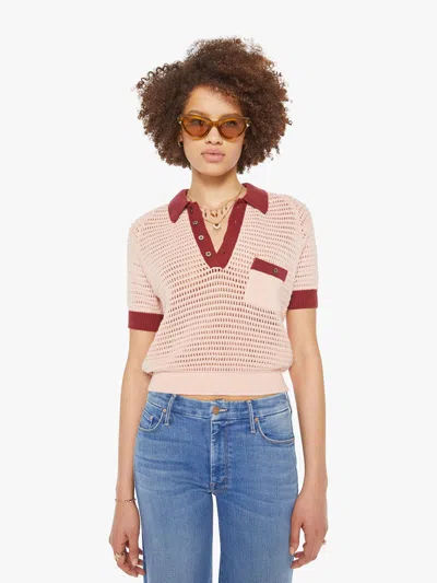 Alix Of Bohemia Lessi Crochet Top Blush In Pink - Size X-large