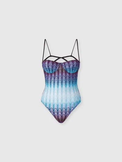 Missoni One-piece Swimsuit With Underwire And Deep Neckline