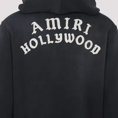 Amiri Felpa In Cotone Ardesia  Uomo In Black