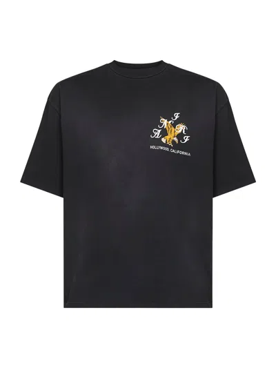 Amiri Eagle Crystal Embellished Oversize Graphic T-shirt In Black
