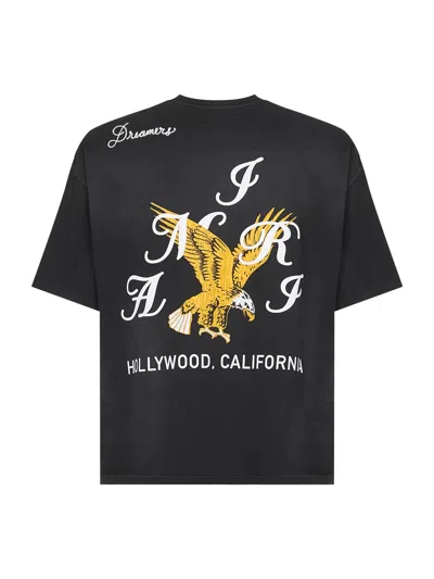 Amiri Eagle Crystal Embellished Oversize Graphic T-shirt In Black