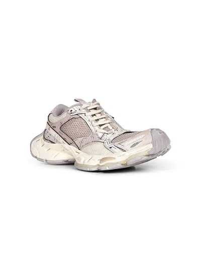 Balenciaga Women Beige And Grey Stapler Sneakers In Neutral