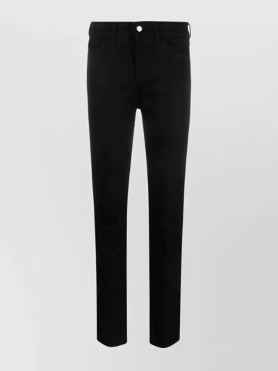 Emporio Armani Slim-fit Stretch Cotton Jeans With Belt Loops In Black