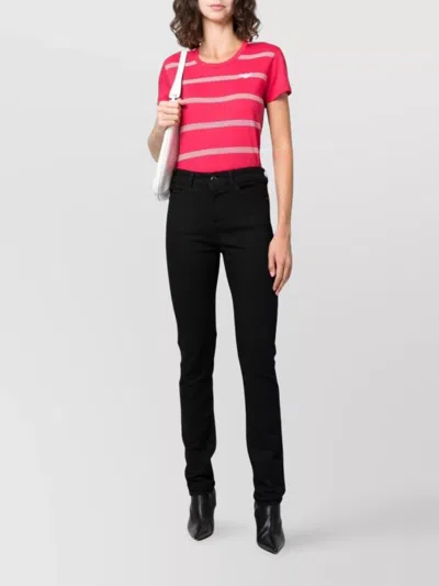 Emporio Armani Slim-fit Stretch Cotton Jeans With Belt Loops In Black