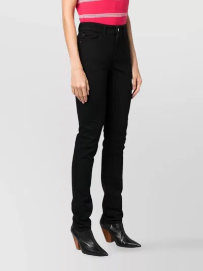 Emporio Armani Slim-fit Stretch Cotton Jeans With Belt Loops In Black