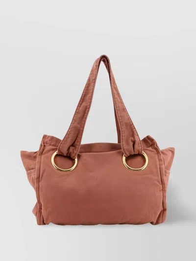 Chloé Plage Washed Cotton Shoulder Bag