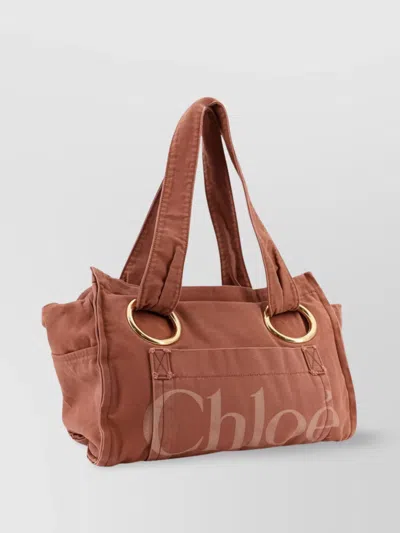 Chloé Plage Washed Cotton Shoulder Bag