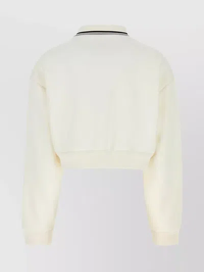 Miu Miu Collared Design Piquet Jacket