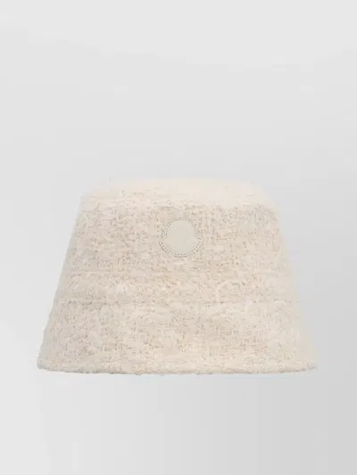Moncler Textured Fabric Bucket Hat In Neutral