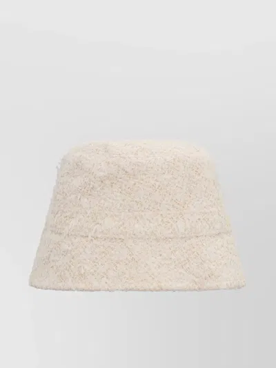 Moncler Textured Fabric Bucket Hat In Neutral