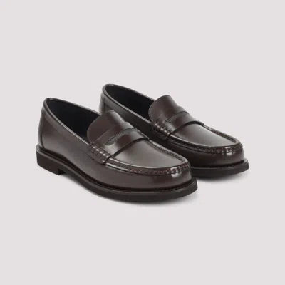 Brunello Cucinelli Leather Slip-on Loafers